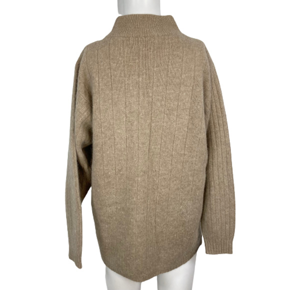 Petite Sophisticate Sweater Womens Sz P Tan Beige Angora Wool Pull Over - Picture 4 of 8